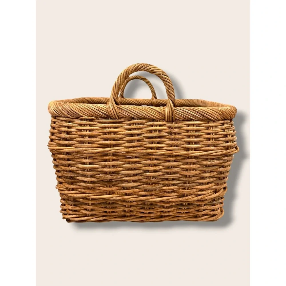 Medium Square Rattan Harvest Basket Brown - Threshold Studio McGee, Target